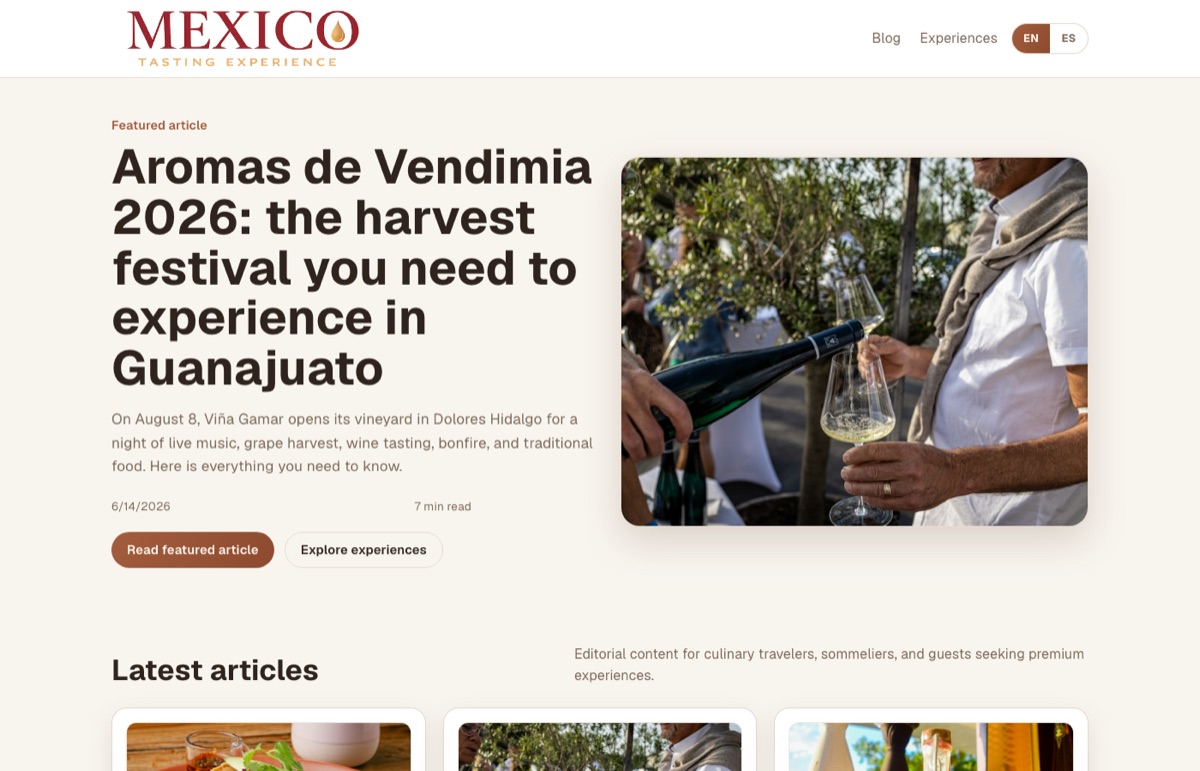 Mexico Tasting Experience product screenshot