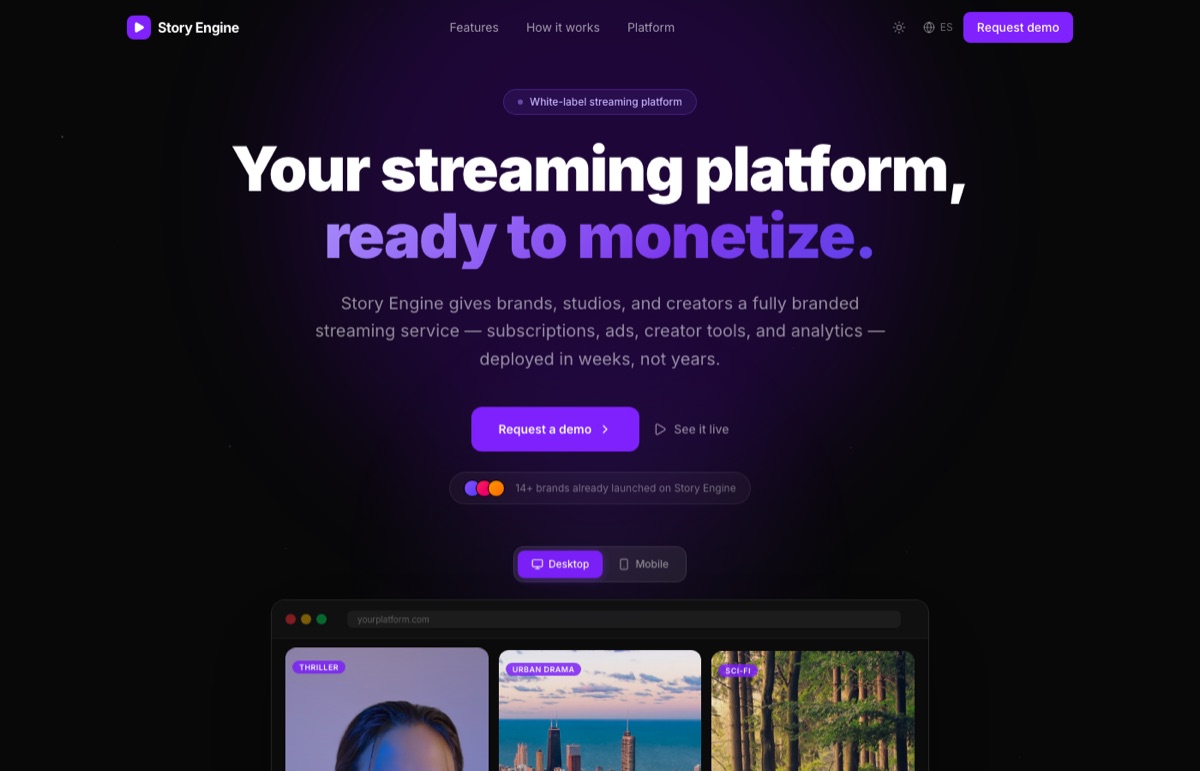 Story Engine product screenshot